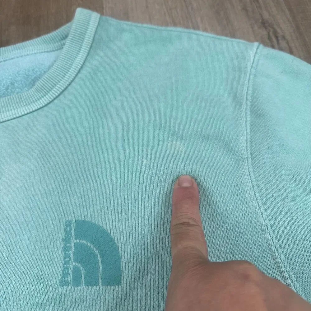 The North Face Men's XL Crew Neck Teal Sky Sea Foam Blue Sweatshirt Sweater